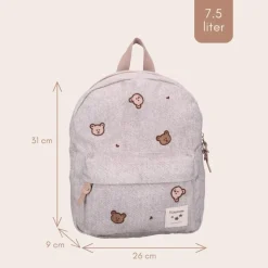 Sac à dos enfant oursons gris denim 31 cm