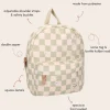 Sac à dos enfant pâquerettes beige/vert 31 cm