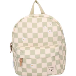 Sac à dos enfant pâquerettes beige/vert 31 cm
