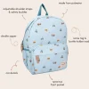 Sac à dos enfant véhicules bleu 36 cm