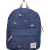 Sac à dos enfant véhicules bleu denim 31 cm
