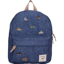 Sac à dos enfant véhicules bleu denim 31 cm