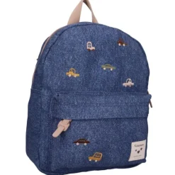 Sac à dos enfant véhicules bleu denim 31 cm