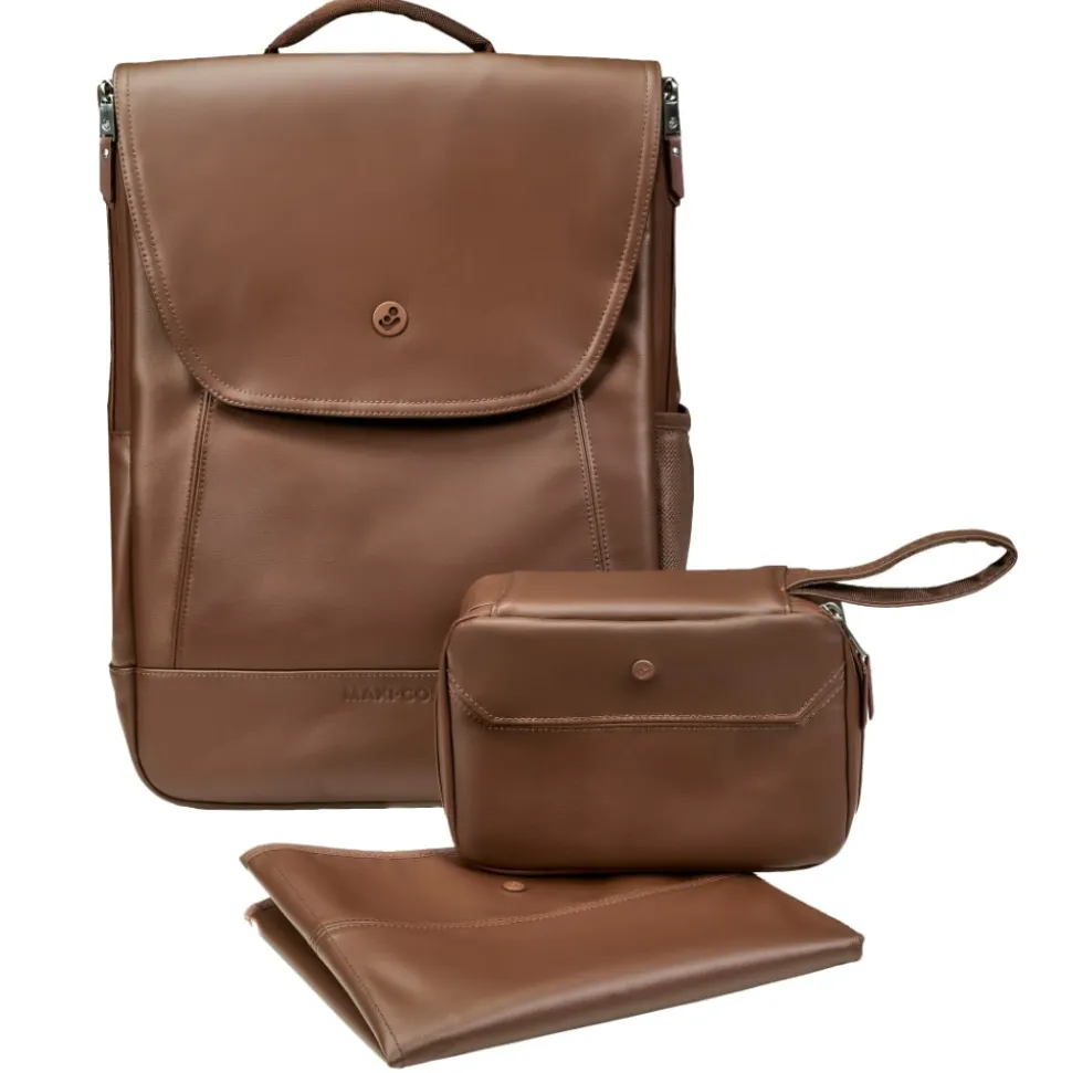 Sac à dos à langer classic cognac