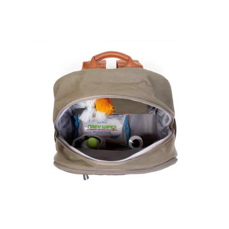 Sac à dos à langer daddy bag canvas kaki