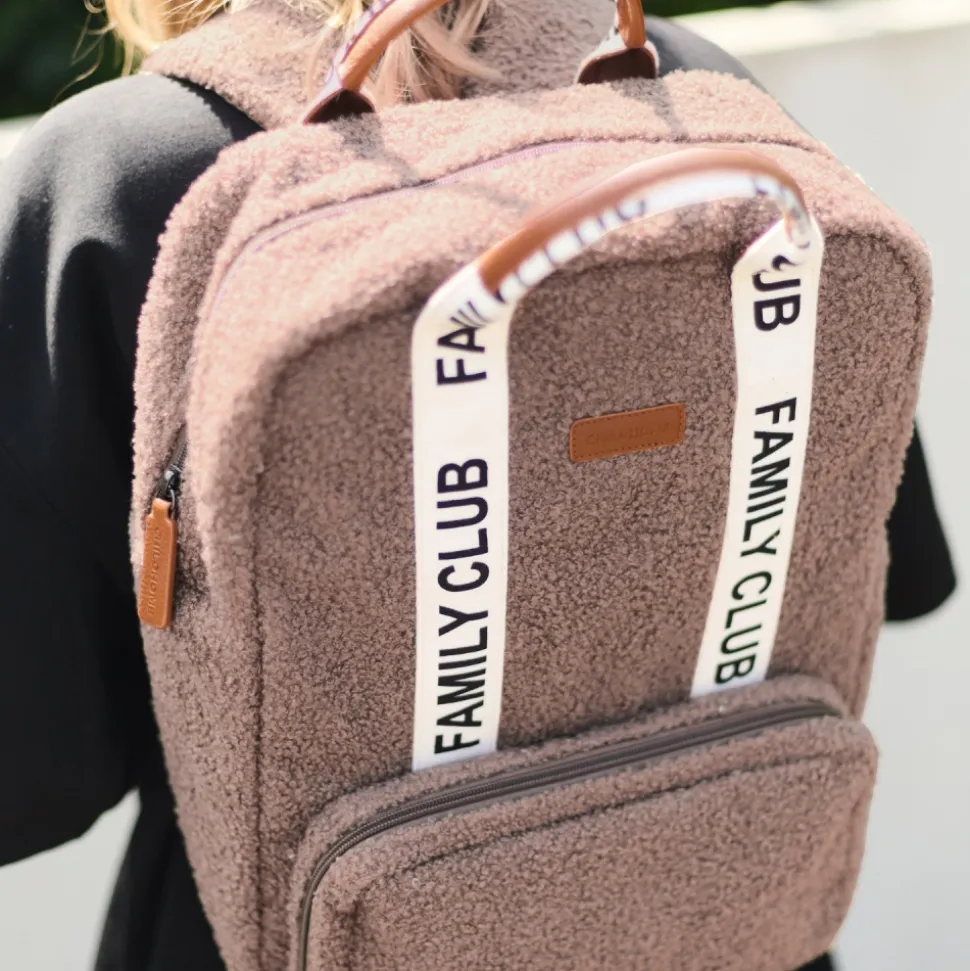 Sac à dos à langer family club signature teddy brun doux