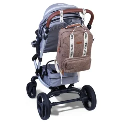 Sac à dos à langer family club signature teddy brun doux