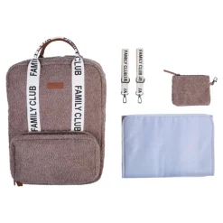 Sac à dos à langer family club signature teddy brun doux