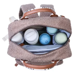 Sac à dos à langer family club signature teddy brun doux