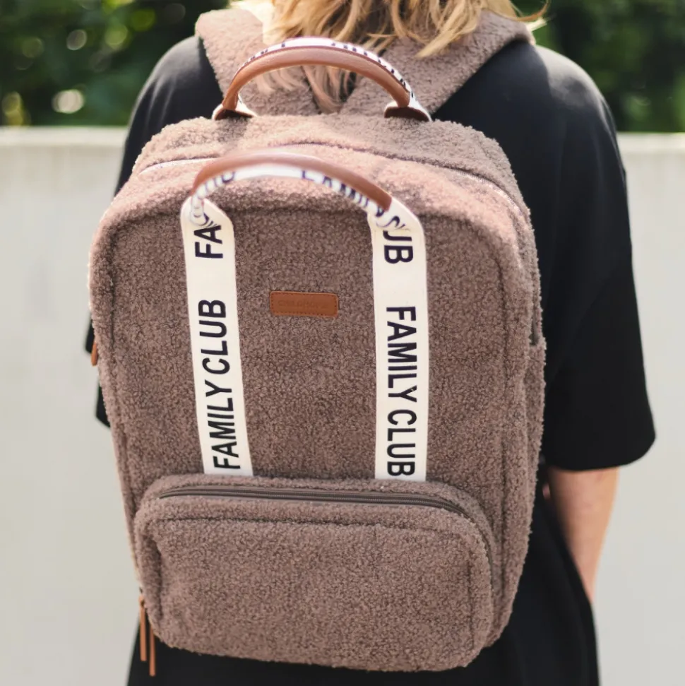 Sac à dos à langer family club signature teddy brun doux