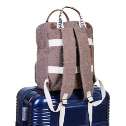 Sac à dos à langer family club signature teddy brun doux