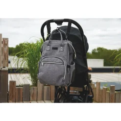 Sac à dos à langer gris