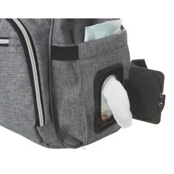 Sac à dos à langer gris