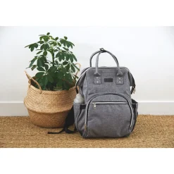 Sac à dos à langer gris
