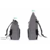 Sac à dos à langer rolltop tokio mélange gris