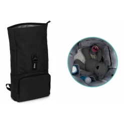 Sac à dos à langer rolltop tokio mélange noir