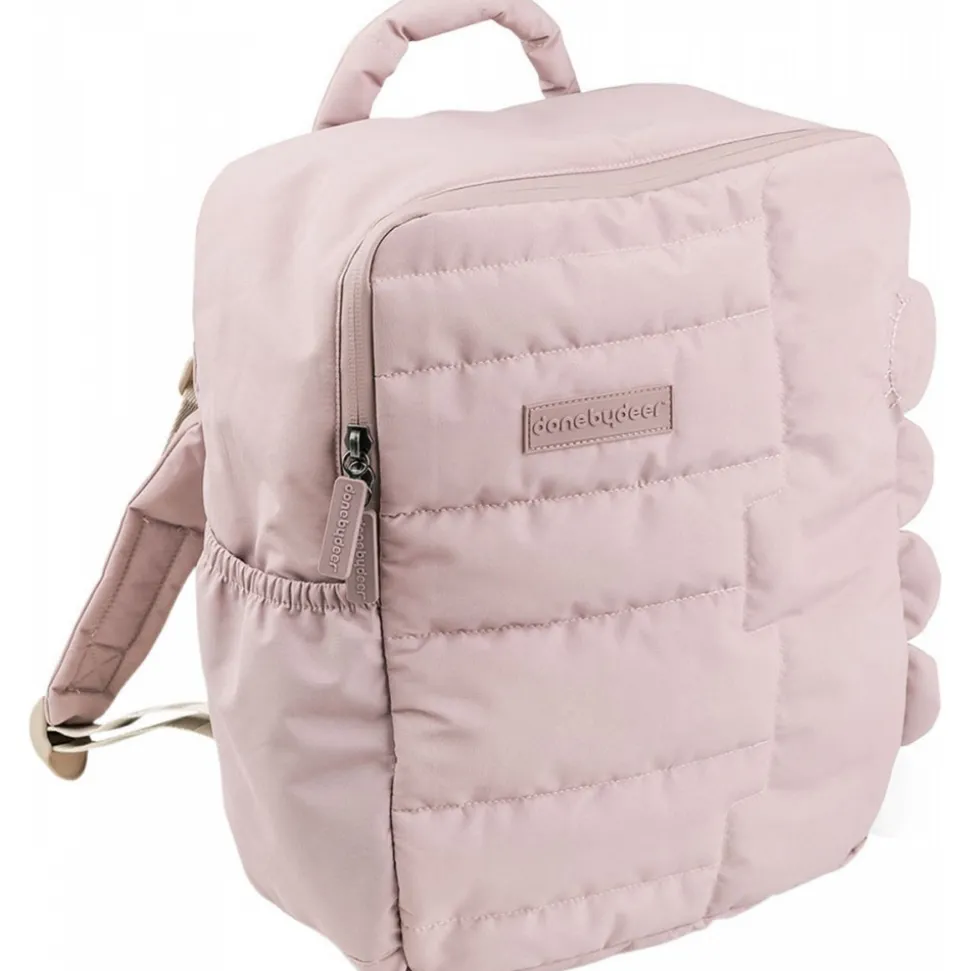 Sac à dos matelassé enfant croco rose