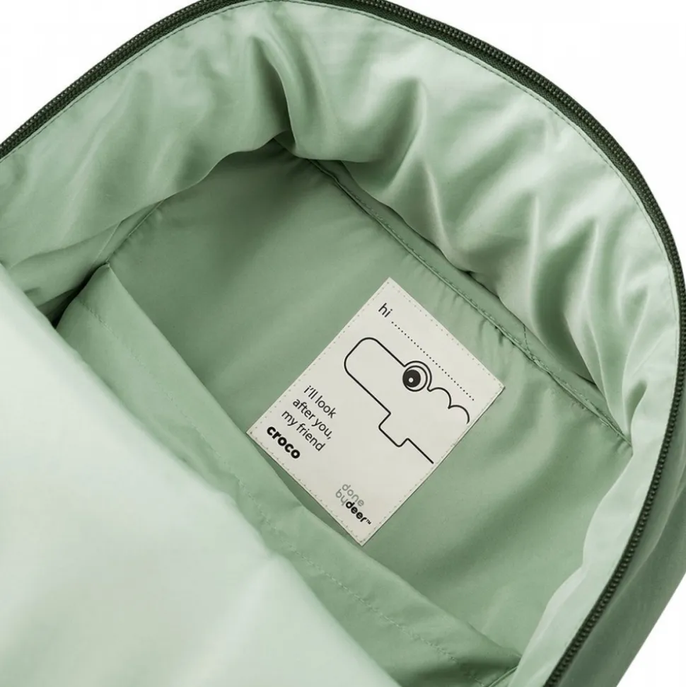 Sac à dos matelassé enfant croco vert