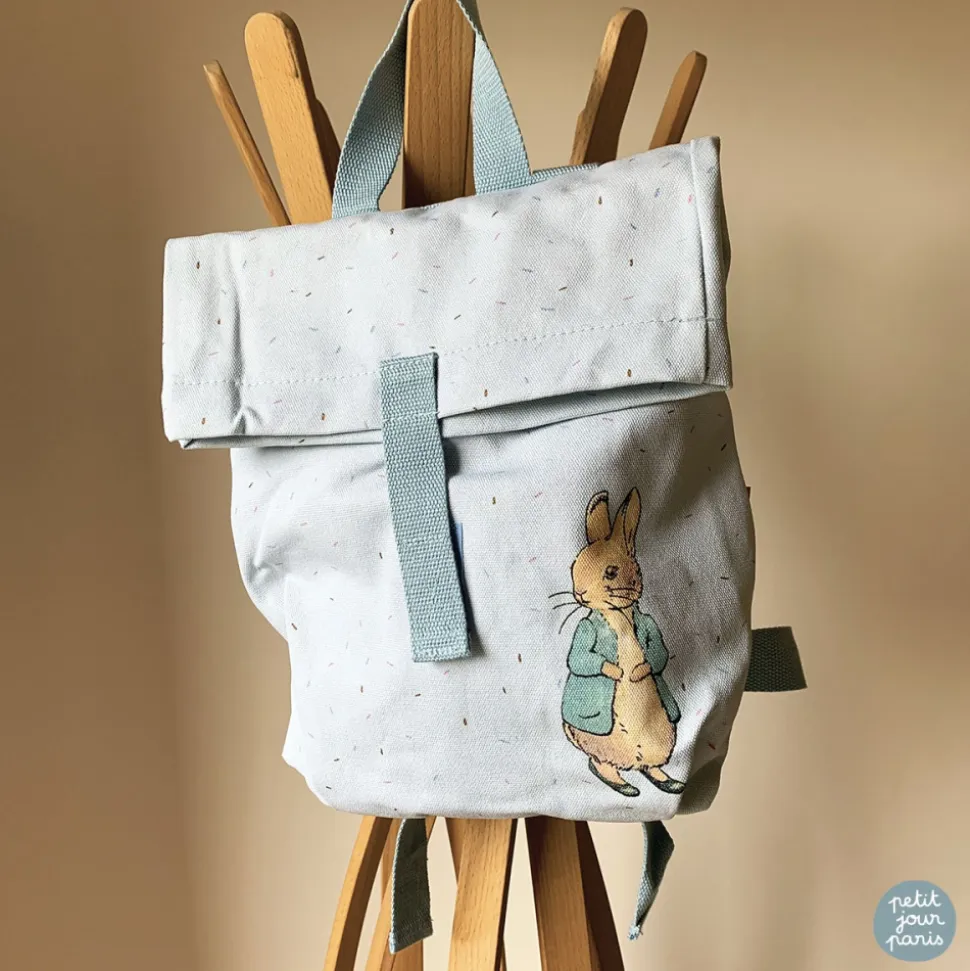 Sac à dos mini-coursier pierre lapin bleu