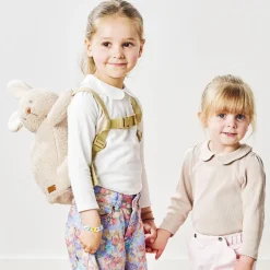 Sac à dos peluche lapin beige