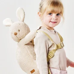 Sac à dos peluche lapin beige