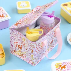 Sac isotherme enfant fleurs du jardin