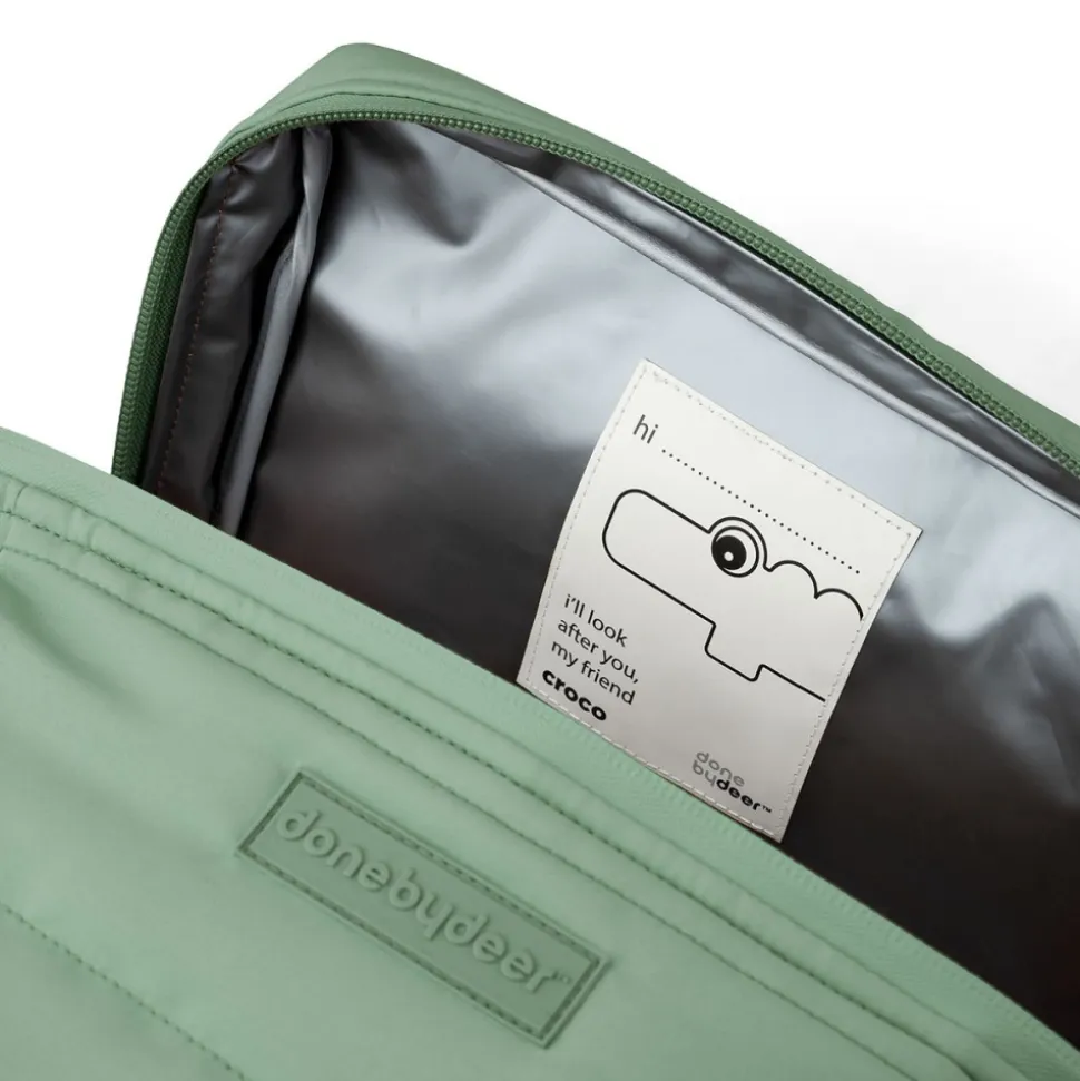 Sac isotherme matelassé croco vert