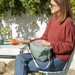Sac isotherme matelassé croco papaye
