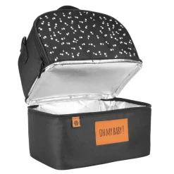 Sac isotherme repas 2 compartiments noir