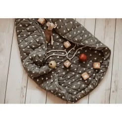 Sac à jouets / tapis d'éveil 2 en 1 en coton bio soft birds