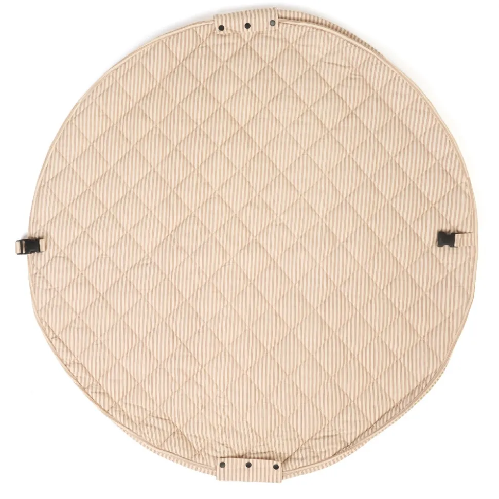 Sac à jouets / tapis d'éveil 2 en 1 en coton bio soft brown stripes