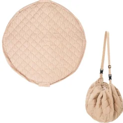 Sac à jouets / tapis d'éveil 2 en 1 en coton bio soft brown stripes