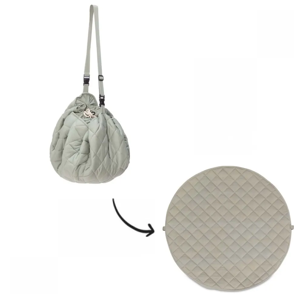 Sac à jouets / tapis d'éveil 2 en 1 en coton bio meadow green