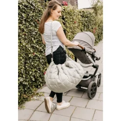 Sac à jouets / tapis d'éveil 2 en 1 en coton bio meadow green