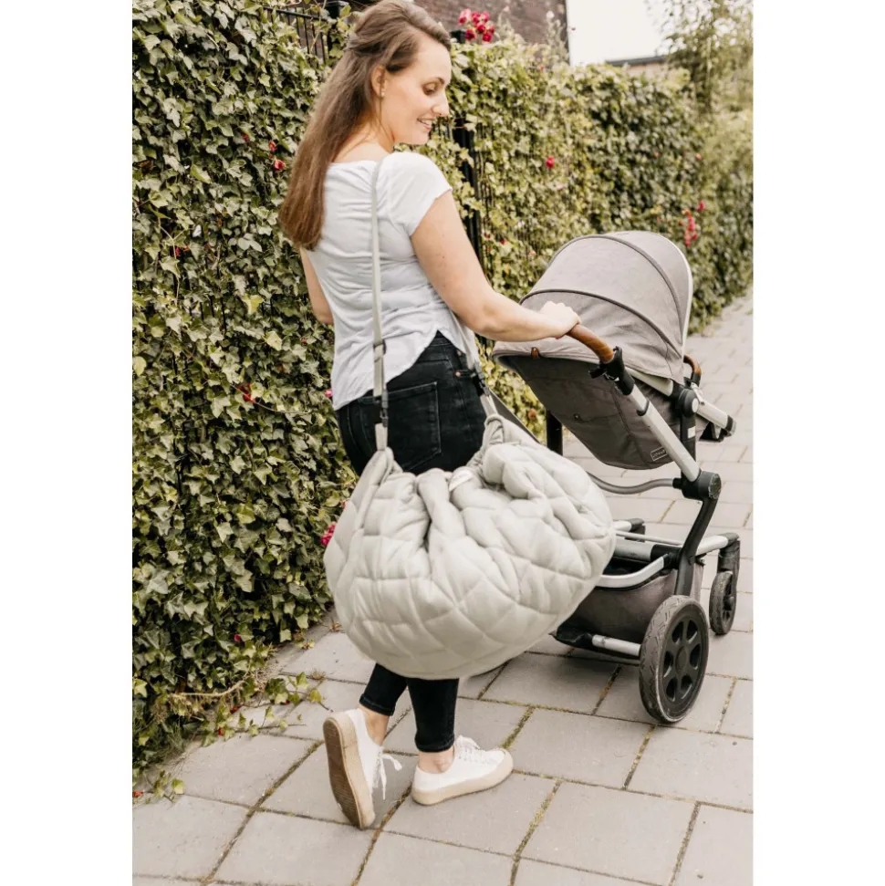 Sac à jouets / tapis d'éveil 2 en 1 en coton bio meadow green