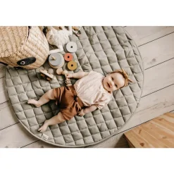 Sac à jouets / tapis d'éveil 2 en 1 en coton bio - meadow green