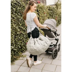 Sac à jouets / tapis d'éveil 2 en 1 en coton bio - meadow green