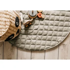 Sac à jouets / tapis d'éveil 2 en 1 en coton bio - meadow green