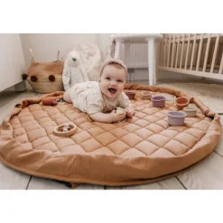 Sac à jouets / tapis d'éveil 2 en 1 en coton bio tawny brown