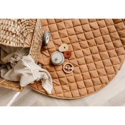 Sac à jouets / tapis d'éveil 2 en 1 en coton bio tawny brown