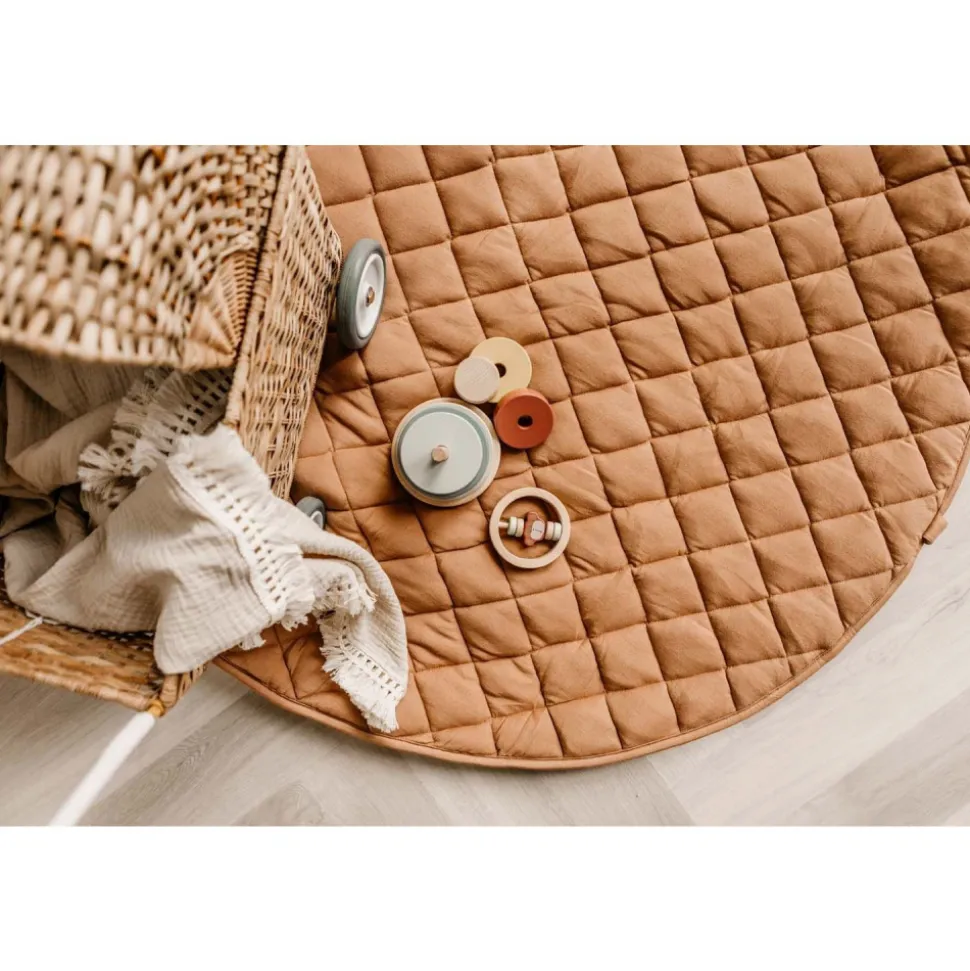 Sac à jouets / tapis d'éveil 2 en 1 en coton bio tawny brown