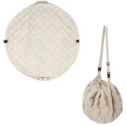 Sac à jouets / tapis d'éveil 2 en 1 en coton bio soft blue stripes