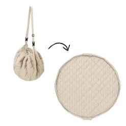 Sac à jouets / tapis d'éveil 2 en 1 en coton bio soft blue stripes