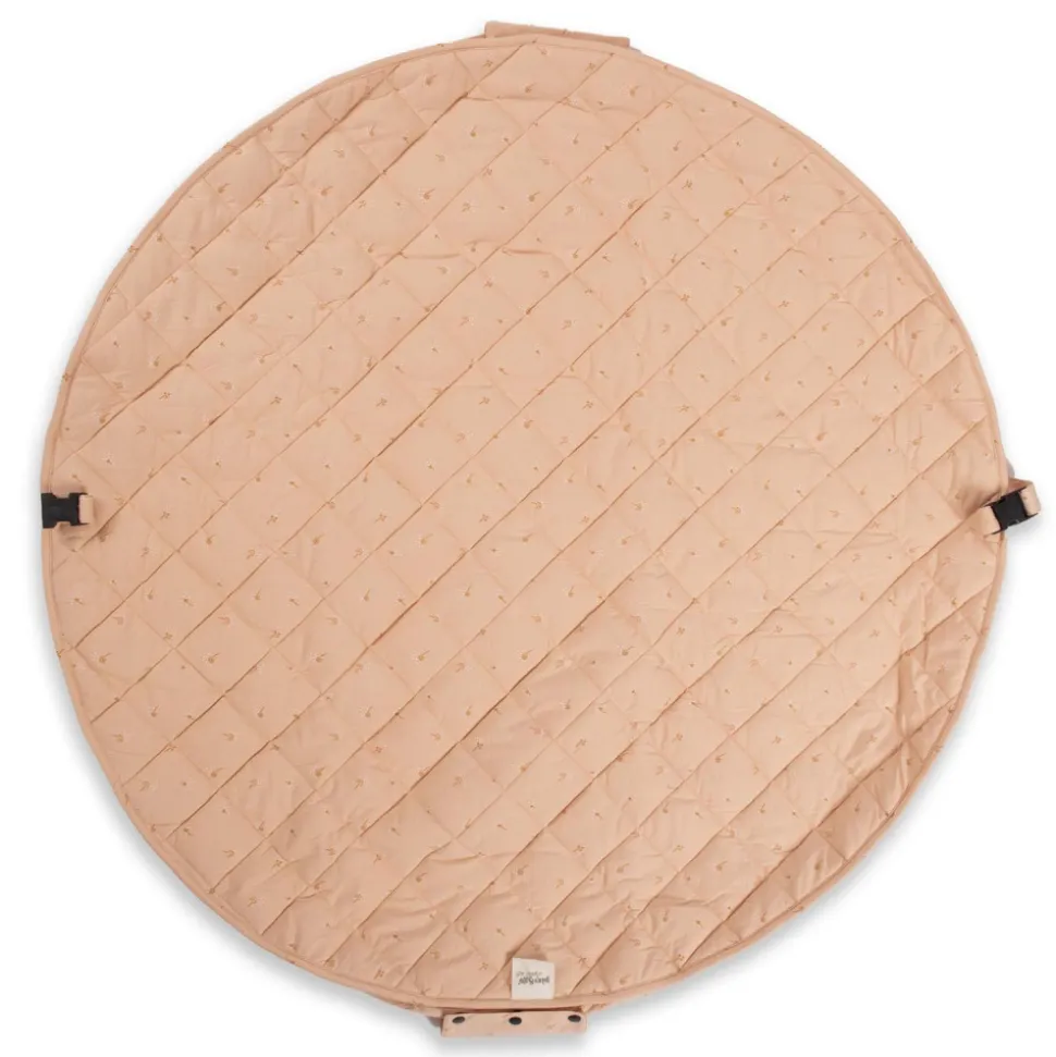 Sac à jouets / tapis d'éveil 2 en 1 en coton bio fleuri