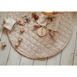 Sac à jouets / tapis d'éveil 2 en 1 noomad soft brown stripes
