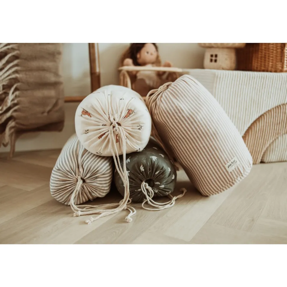 Sac à jouets / tapis d'éveil 2 en 1 noomad soft brown stripes