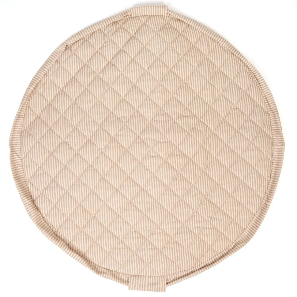 Sac à jouets / tapis d'éveil 2 en 1 noomad soft brown stripes