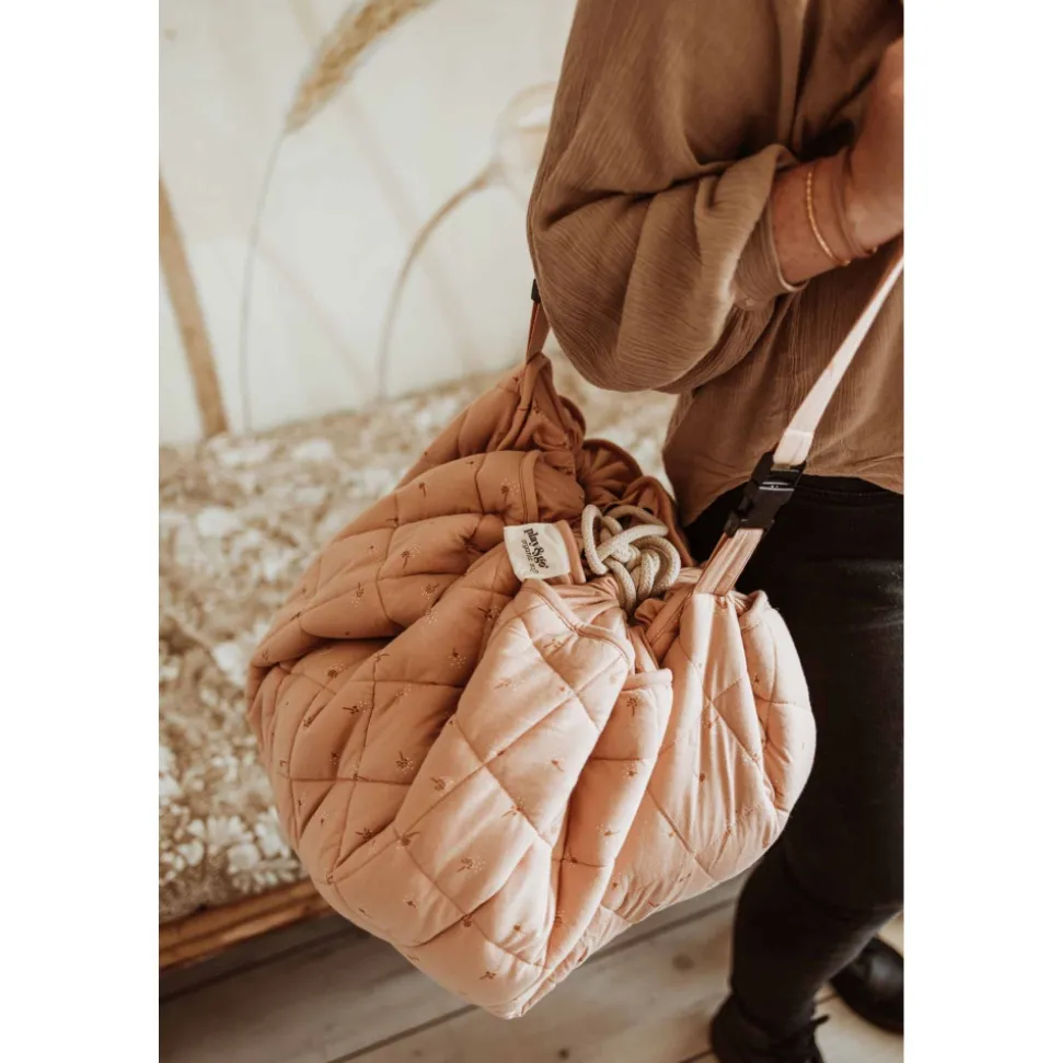 Sac à jouets / tapis d'éveil 2 en 1 noomad soft fleuri