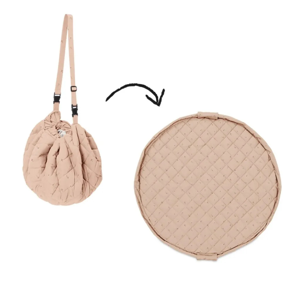 Sac à jouets / tapis d'éveil 2 en 1 noomad soft fleuri