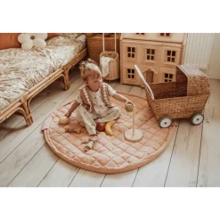 Sac à jouets / tapis d'éveil 2 en 1 noomad soft fleuri